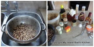 Ingredients for Maple Syrup Baked Beans