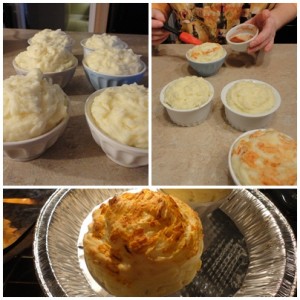 Duchess Potatoes in Individual Dishes