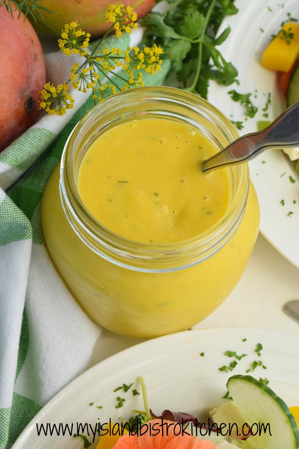 Mango Salad Dressing Recipe - My Island Bistro Kitchen