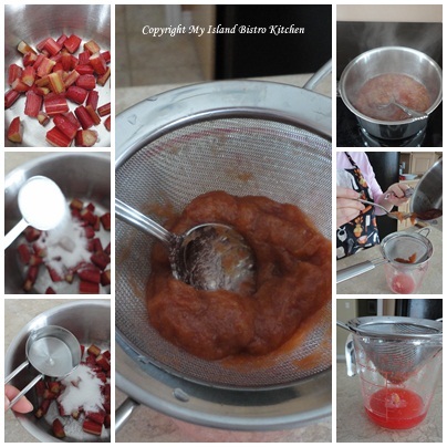 Making the Rhubarb Juice