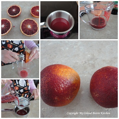Preparing the Blood Orange Juice