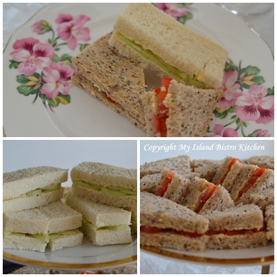 Cucumber and Tomato Sandwiches