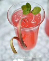 Glass of Rhubarb Drink
