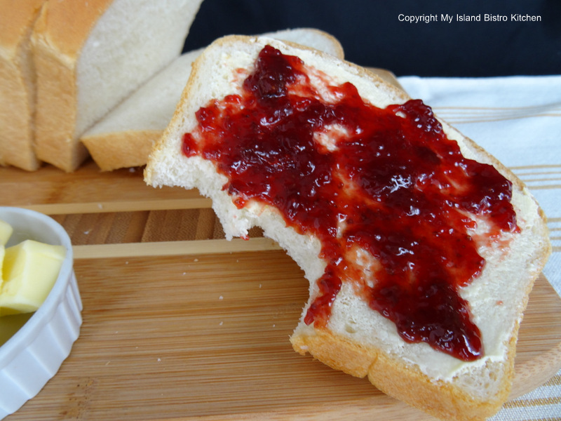 Homemade Bread with Strawberry Jam