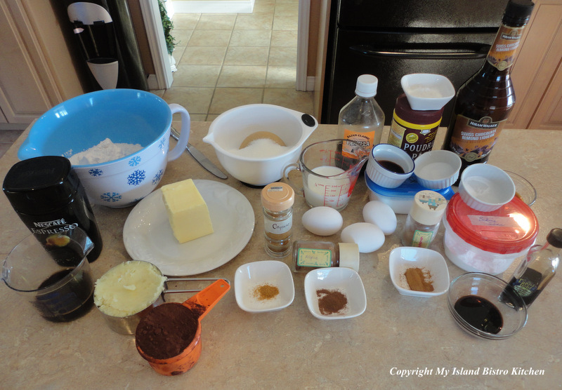 Ingredients for Chocolate Potato Cake