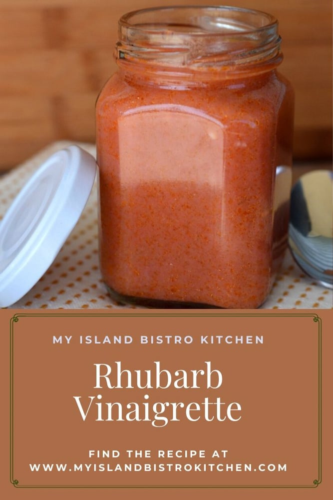 Jar of Rhubarb Vinaigrette