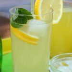 Tall glass filled with Lemonade
