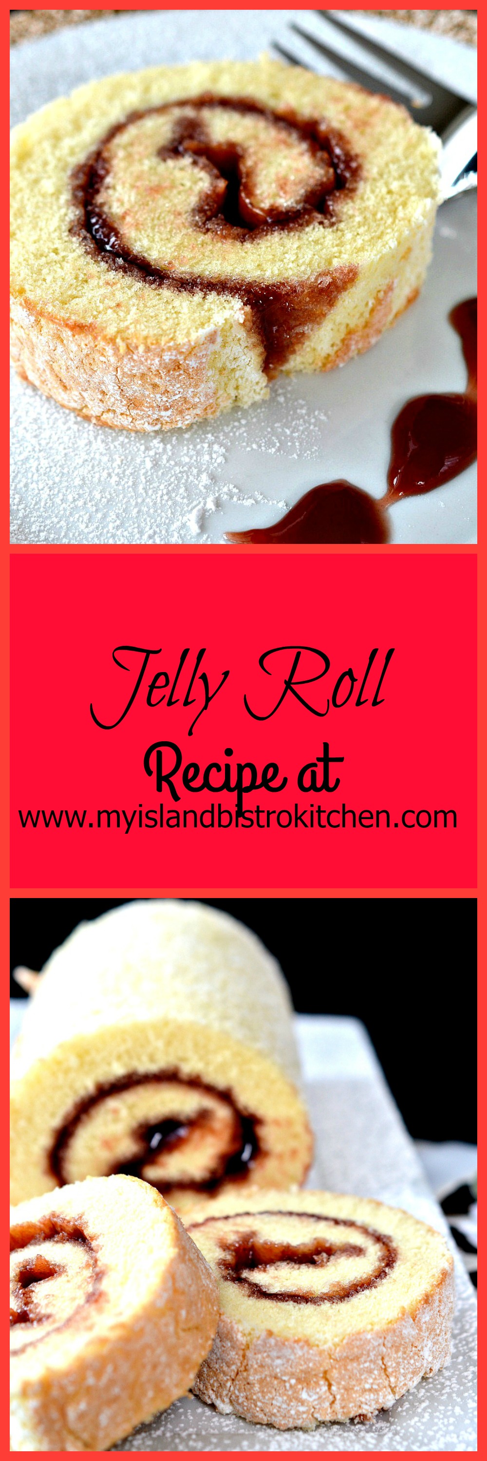 Jelly Roll - Yummy sponge cake with a red jelly/jam filling