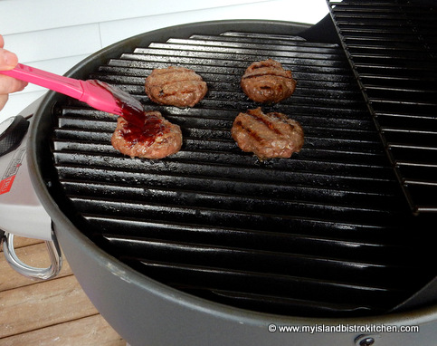 Blueberry Barbeque Sauce on Burgers