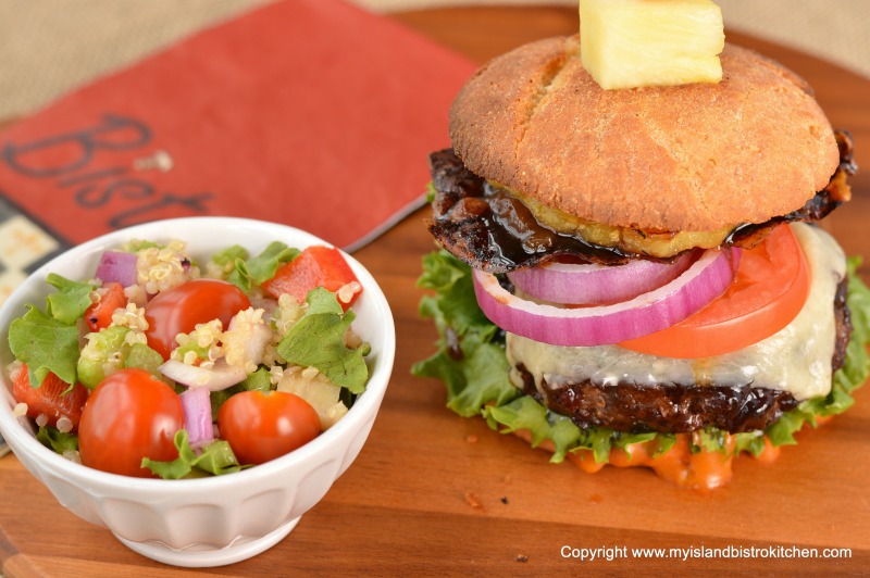 "The Bistro Burger" with a Side Salad