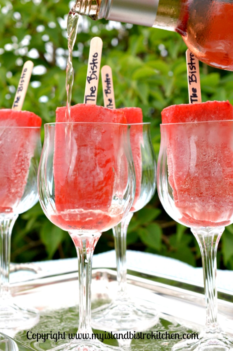 Rosé Wine with Popsicles