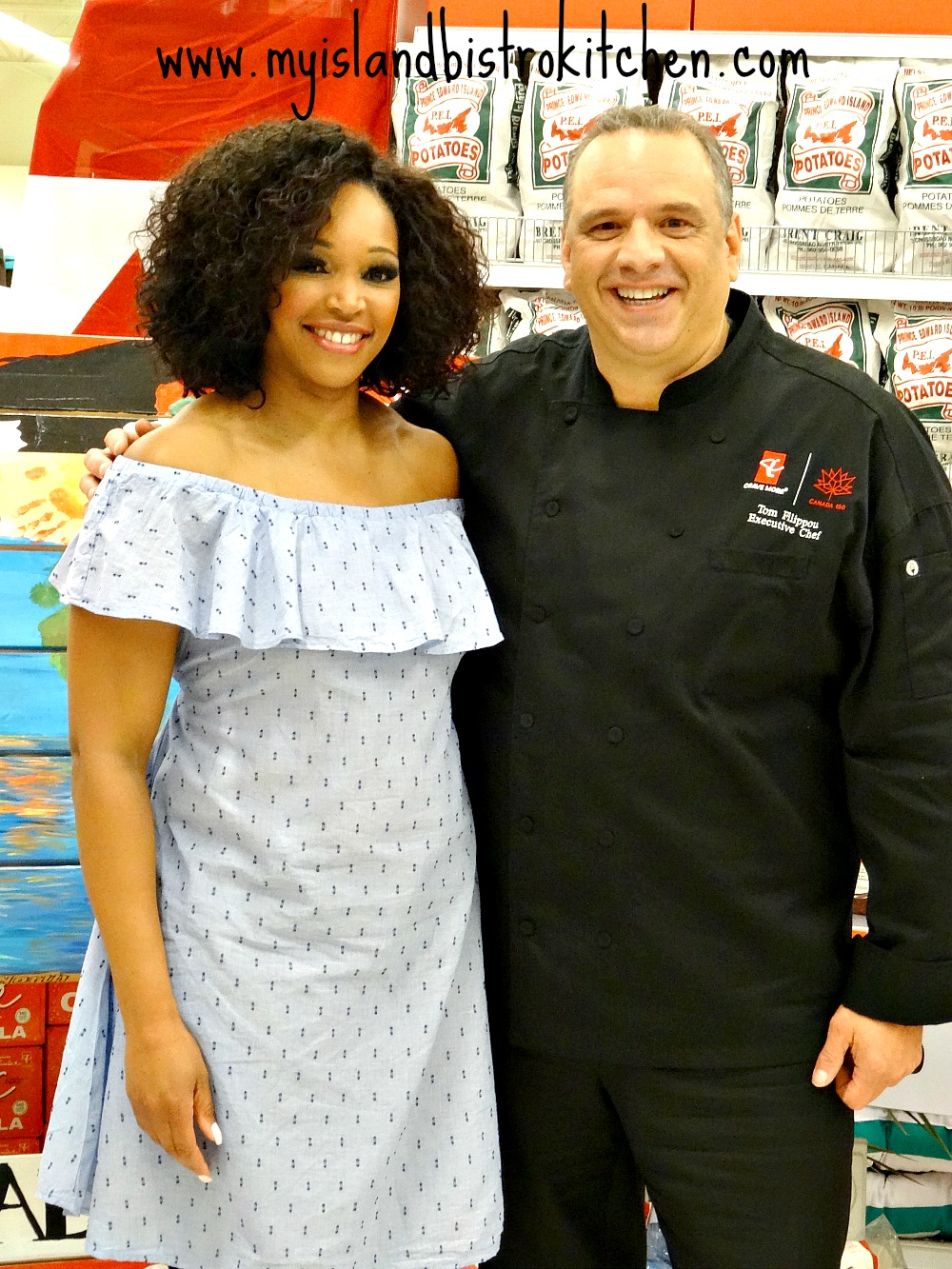 Tracy Moore and Chef Tom Filippou