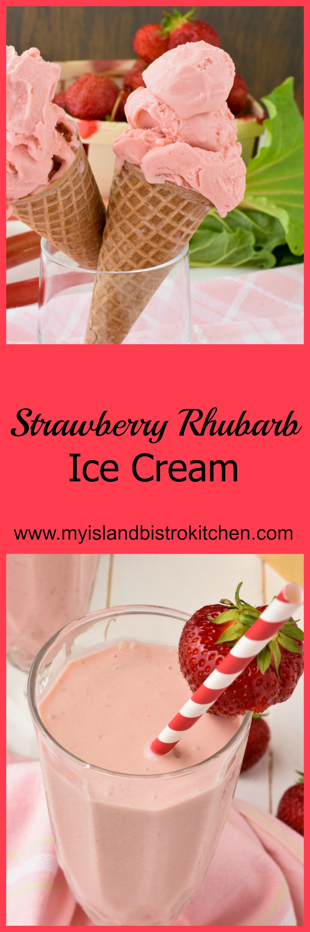 Strawberry Rhubarb Ice Cream