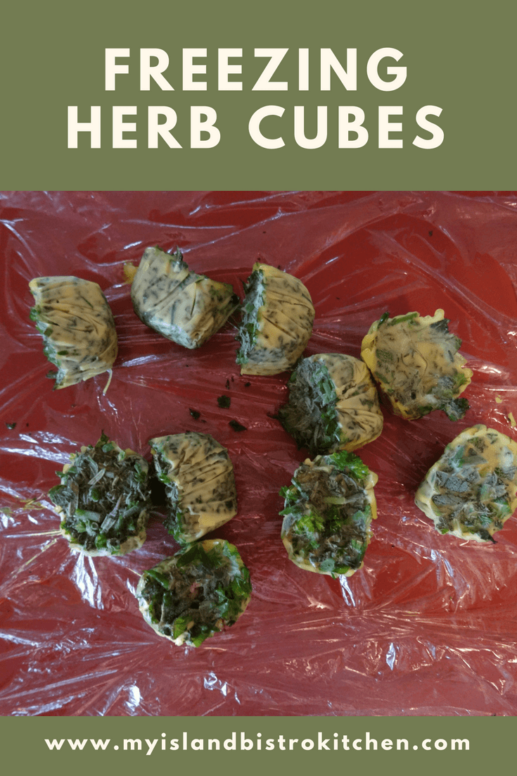 Freezing Herb Cubes