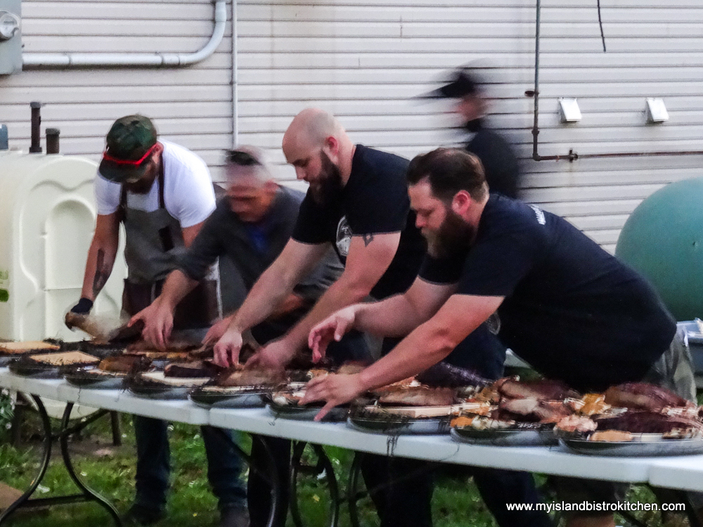 Guest Chef, Jesse Verden, and Local Volunteers Prepare the Main Meal at the "Taste of Tyne Valley" PEI Fall Flavours 2017 Event