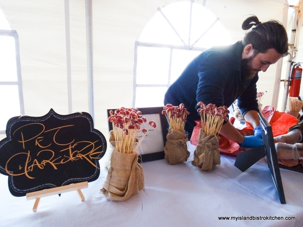Jordan Liantzakis from PEI Charcuterie Prepares Trays at "Taste of North Rustico" 2017
