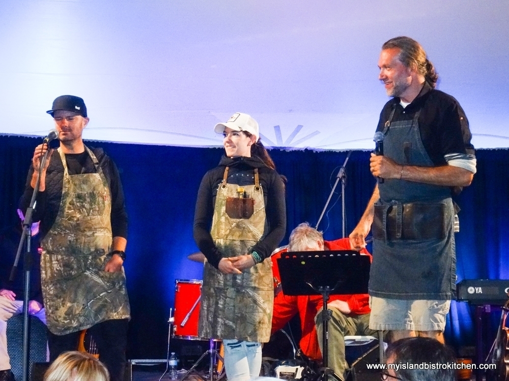 Chef John Jackson (left), Chef Connie DeSousa (center), and Chef MIchael Smith (right) at "Taste of North Rustico" 2017