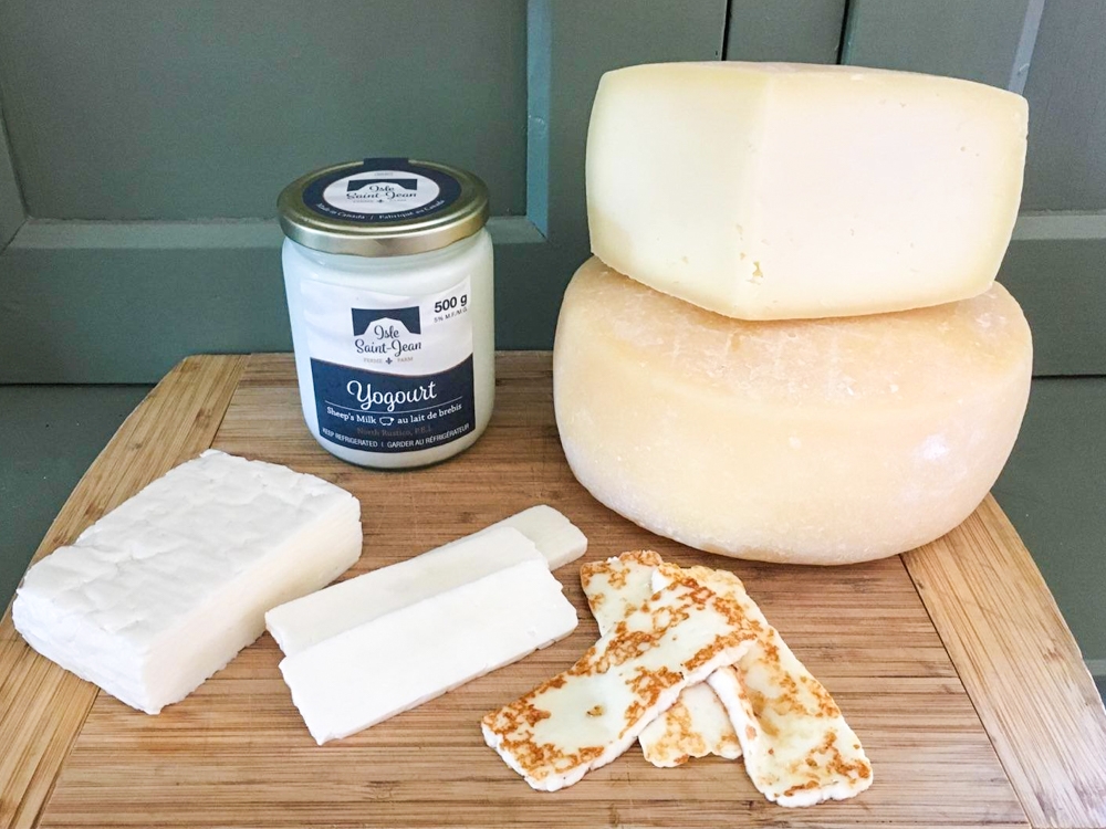 Cheese and Yogurt Produced by Ferme Isle Saint-Jean, Rustico, PEI (Photo courtesy of Ferme Isle Saint-Jean)