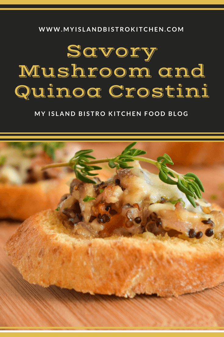 Savory Mushroom and Quinoa Crostini