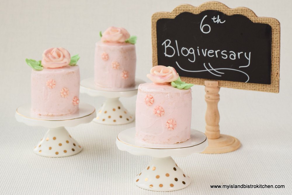 My Island Bistro Kitchen's 6th Blogiversary Mini Cakes