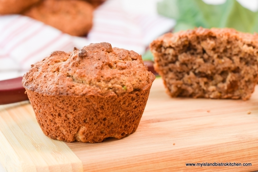 Deli-style Gluten-free Rhubarb Granola Muffins