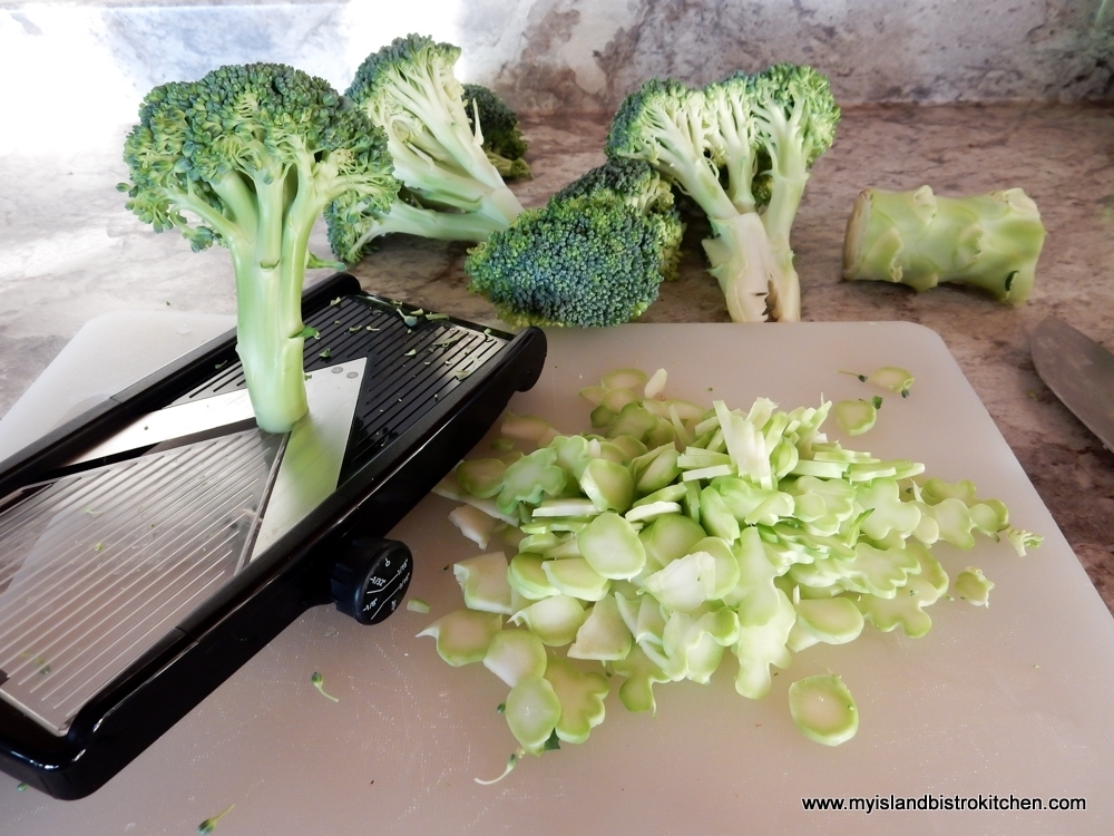 Prepping Broccoli for Soup