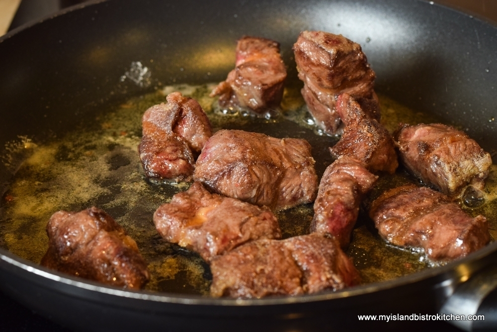 Searing Beef for Beef Bourguignon