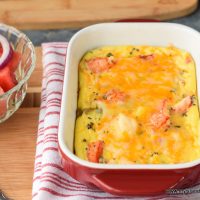 Baked Lobster Frittata with a side green salad