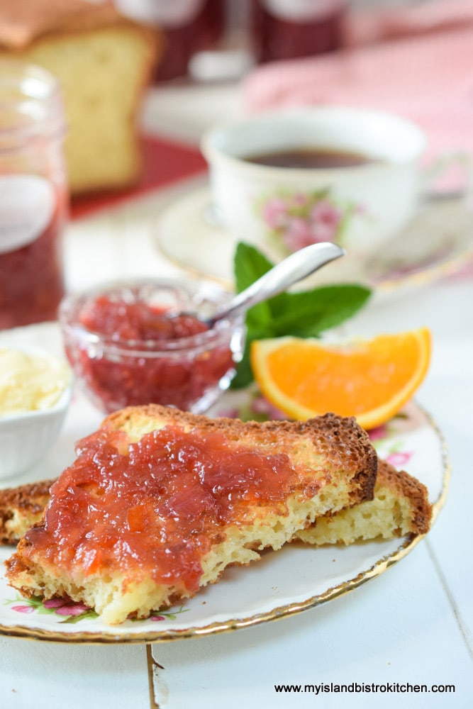 Rhubarb Marmalade on Toast