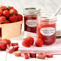 Jars of summer fruit jam