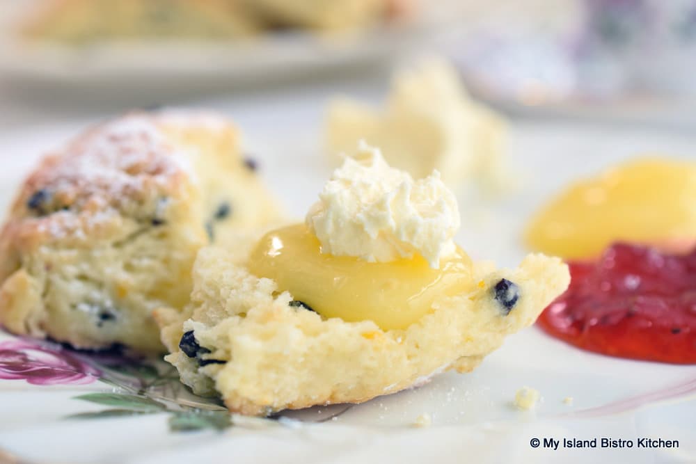 Lemon Curd and English Double Cream on Scone