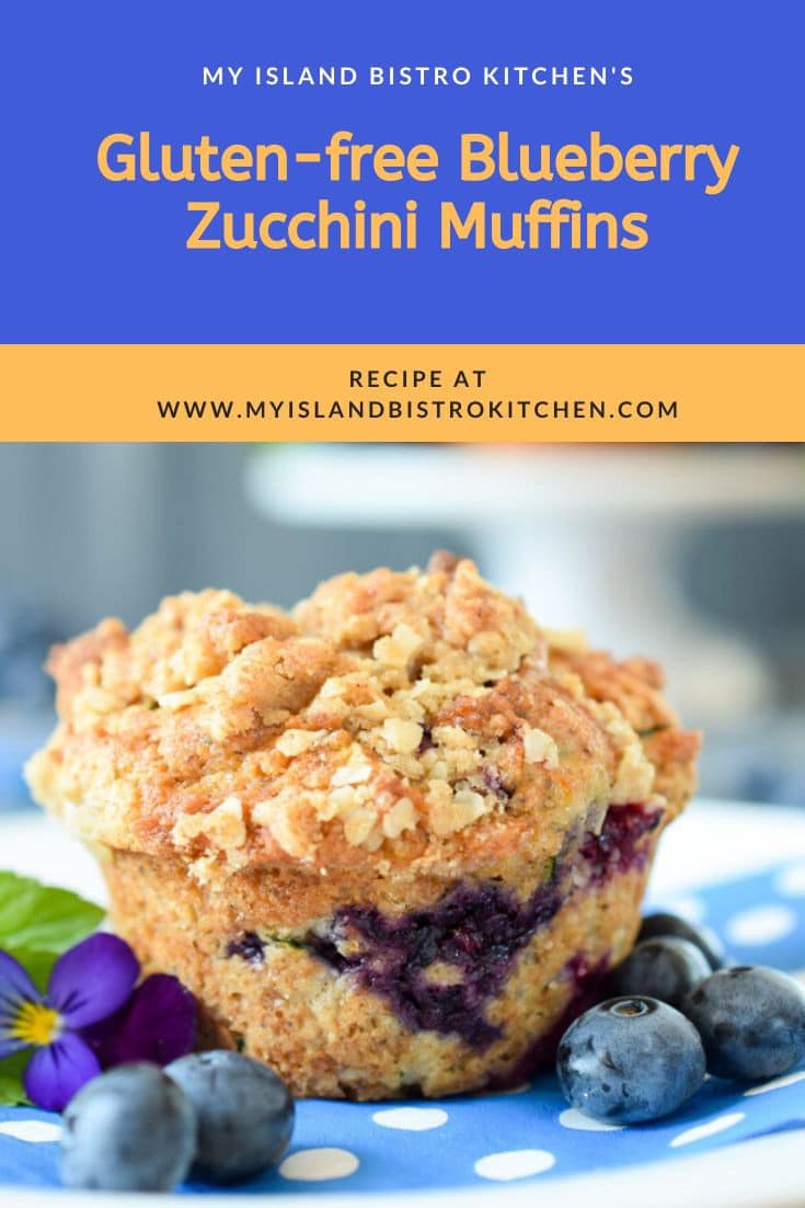 Close-up of Gluten-free Blueberry Zucchini Muffin