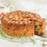 A slice of Dundee Cake