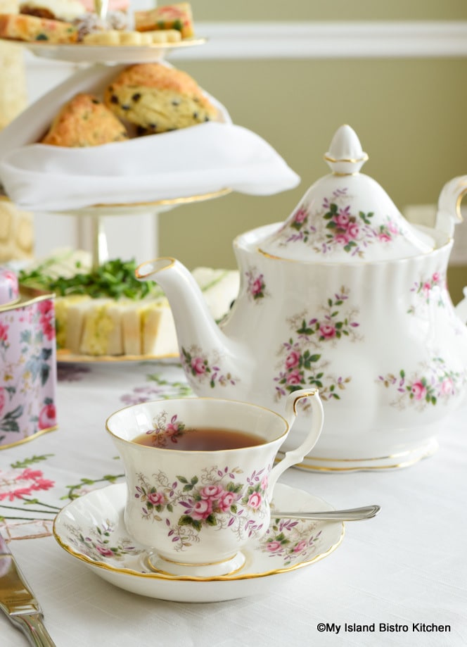 Lavender Rose teapot and matching teacup