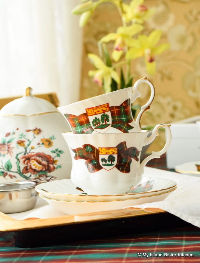 Commemorative PEI cups and saucers