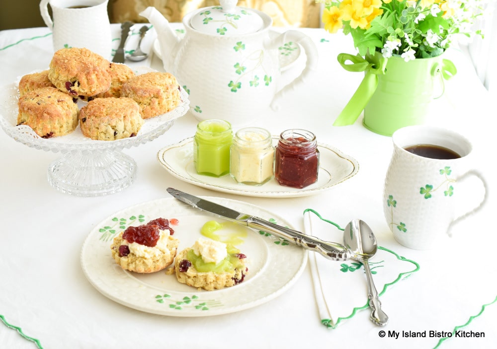 Tea Table with Scones and Lime Curd