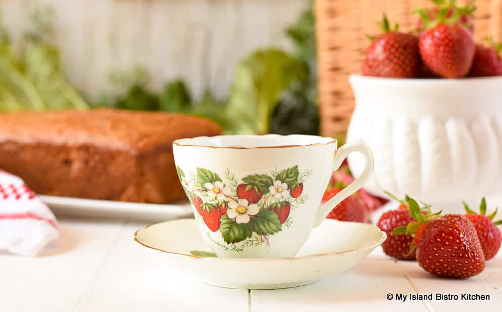 Pretty Strawberry Themed Teacup for Teatime