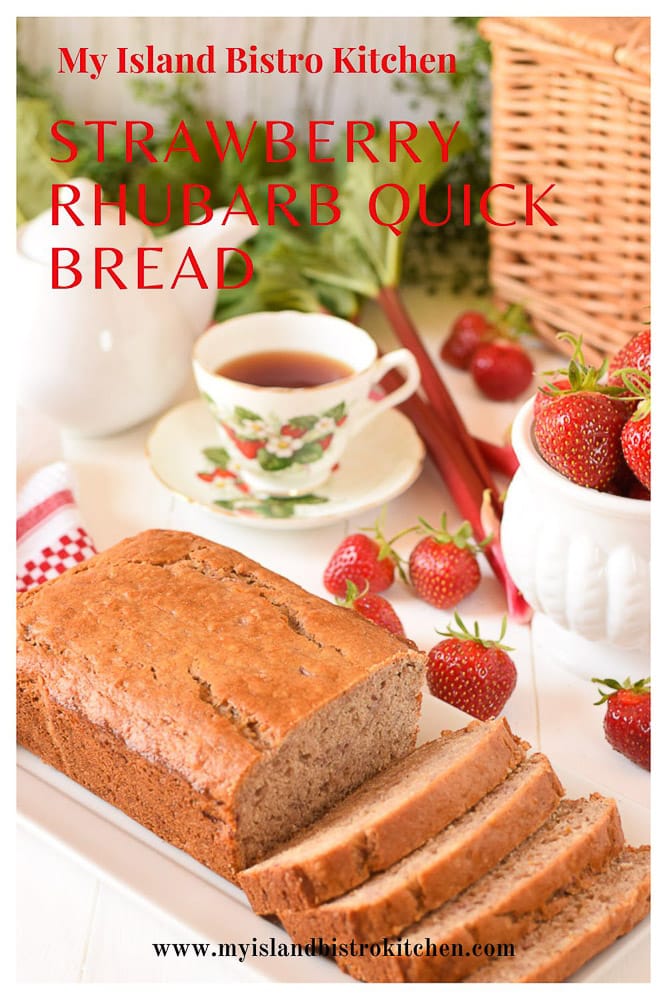 Quick Bread Made With Strawberries and Rhubarb