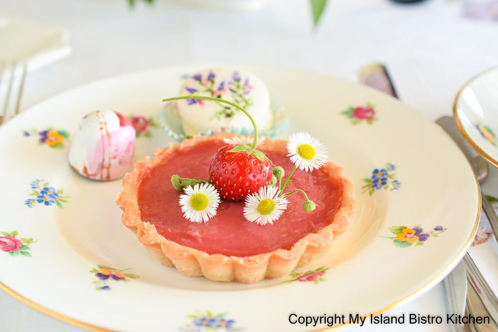 Individual-sized Strawberry Rhubarb Tart for Teatime