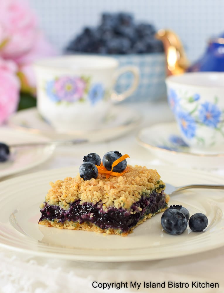 Teatime Square Made With Blueberries