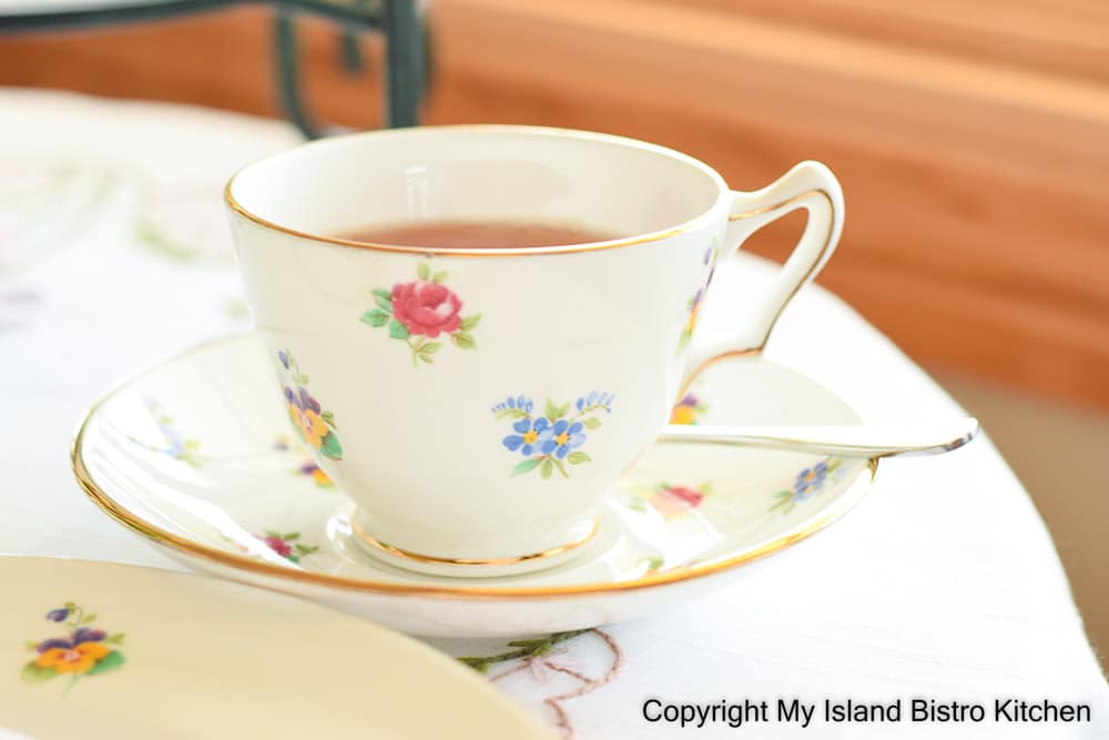 Pretty floral teacup for teatime