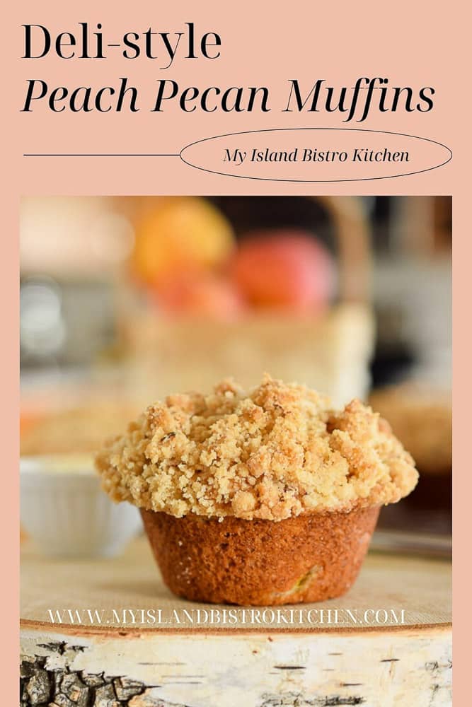 Crumble-topped Peach Muffins