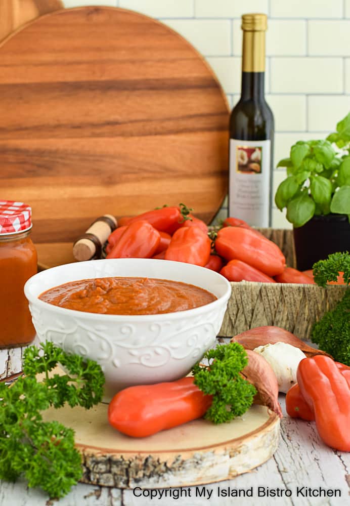 Tomato Sauce made with San Marzano Tomatoes