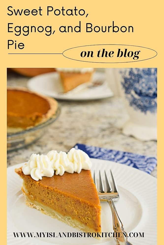 Slice of Sweet Potato Pie topped with whipped cream