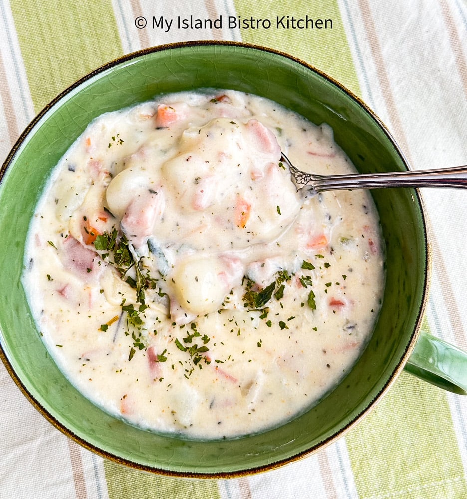 Bowl of hearty chowder