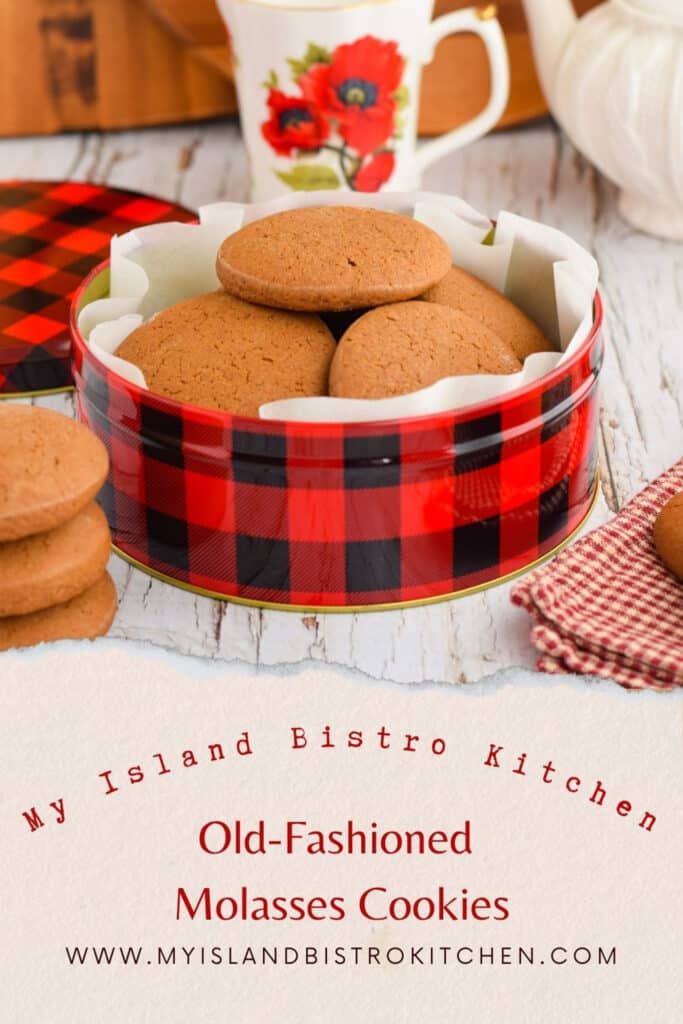 Black and Red Tin Full of Homemade Cookies